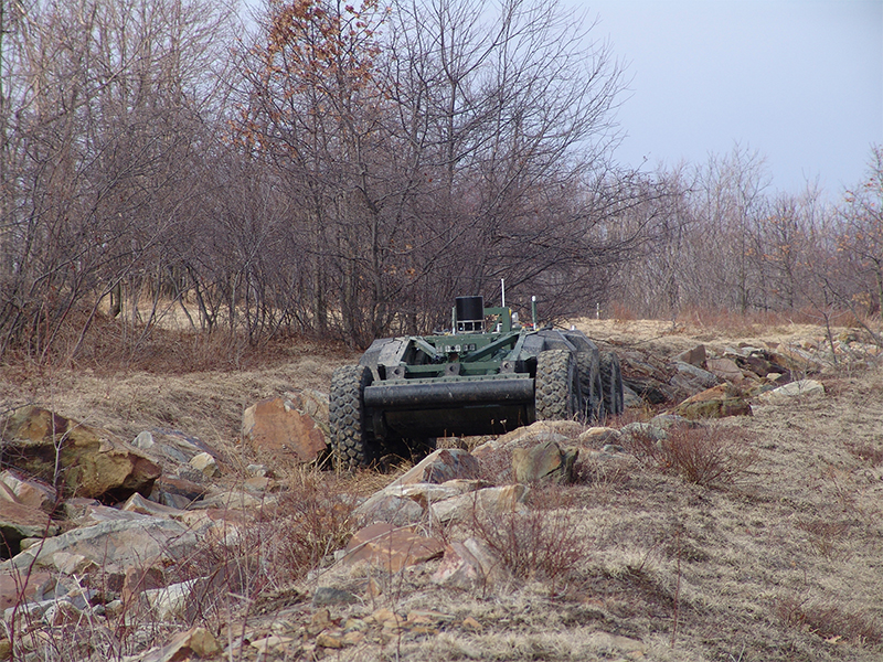 NREC designed and developed the Crusher vehicle to support the UPI program's rigorous field experimentation schedule. Crusher represented the next generation of the original Spinner platform—the world's first greater-than-6-ton cross-country UGV