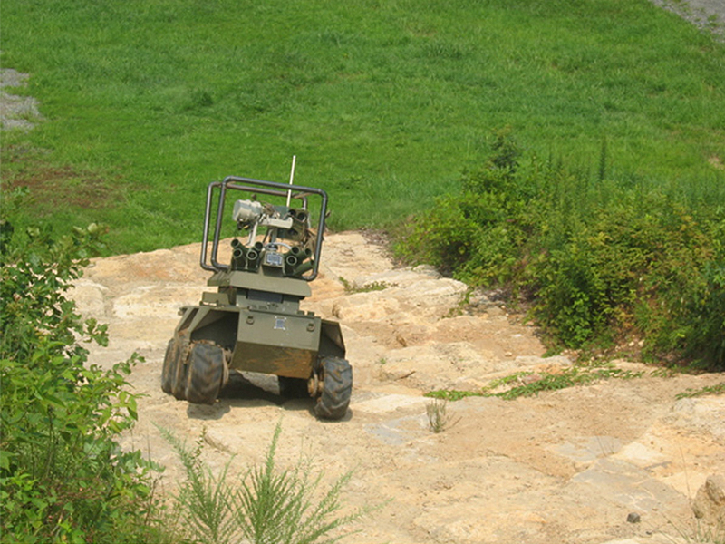 NREC's Infantry support vehicle testing in the field. 